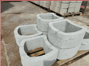 6 Retaining blocks on a pallet